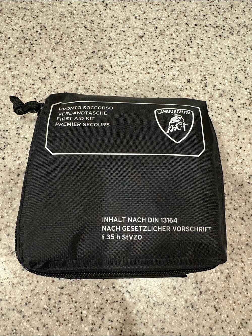 Lamborghini Black First Aid Pouch with White Logo